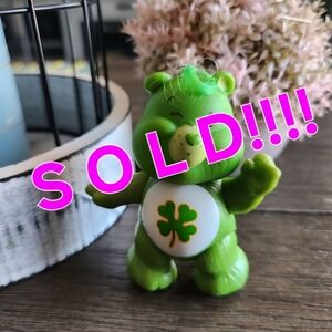 Vintage 1983  Care Bears Good Luck Bear Kenner Green Clover